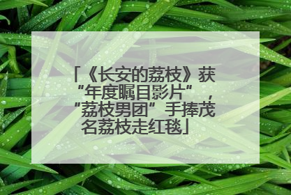 《长安的荔枝》获“年度瞩目影片”，“荔枝男团”手捧茂名荔枝走红毯
