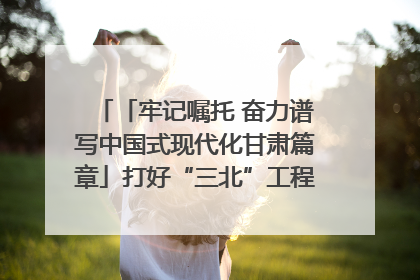 「牢记嘱托 奋力谱写中国式现代化甘肃篇章」打好“三北”工程攻坚战 筑牢国家西部生态安全屏障
