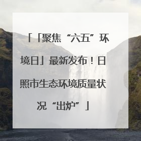 「聚焦“六五”环境日」最新发布！日照市生态环境质量状况“出炉”