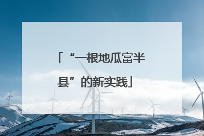“一根地瓜富半县”的新实践