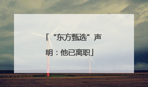“东方甄选”声明：他已离职