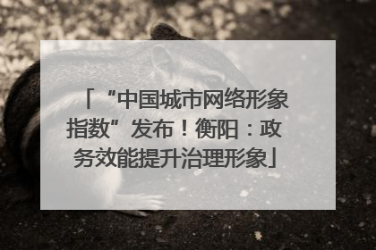 “中国城市网络形象指数”发布！衡阳：政务效能提升治理形象