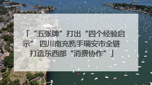 “五张牌”打出“四个经验启示” 四川南充携手瑞安市全链打造东西部“消费协作”