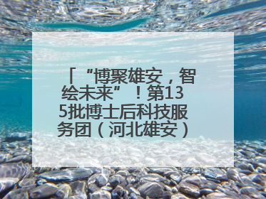“博聚雄安，智绘未来”！第135批博士后科技服务团（河北雄安）活动成功举办