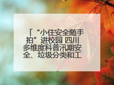 “小住安全随手拍”进校园 四川多维度科普汛期安全、垃圾分类和工地安全