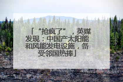 “抢疯了”，英媒发现：中国产太阳能和风能发电设施，备受邻国热捧