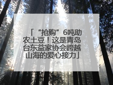 “抢购”6吨助农土豆！这是青岛台东益家协会跨越山海的爱心接力