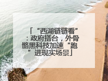 “西湖链链看”：政府搭台，外骨骼黑科技加速“跑”进现实场景