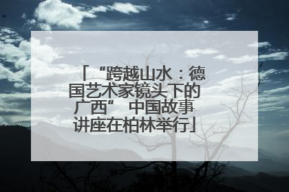 “跨越山水：德国艺术家镜头下的广西” 中国故事讲座在柏林举行
