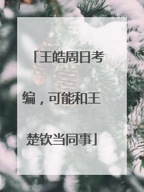 王皓周日考编，可能和王楚钦当同事