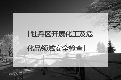 牡丹区开展化工及危化品领域安全检查