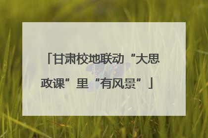 甘肃校地联动“大思政课”里“有风景”