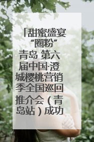甜蜜盛宴 “圈粉”青岛 第六届中国·澄城樱桃营销季全国巡回推介会（青岛站）成功举办