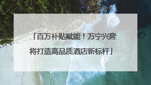 百万补贴赋能！万宁兴隆将打造高品质酒店新标杆