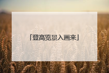 登高览景入画来