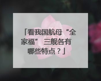 看我国航母“全家福” 三舰各有哪些特点？
