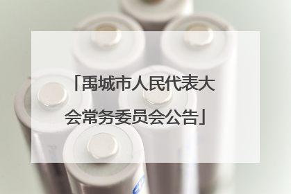 禹城市人民代表大会常务委员会公告