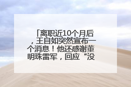 离职近10个月后，王自如突然宣布一个消息！他还感谢董明珠雷军，回应“没看过格力工资条”：真的不那么重要！