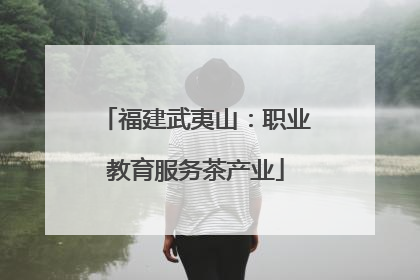 福建武夷山：职业教育服务茶产业