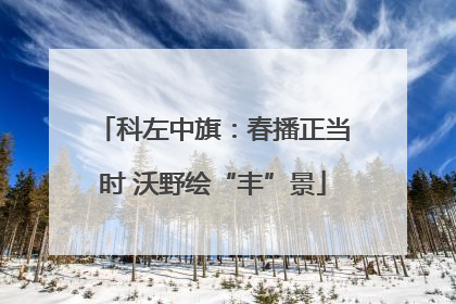 科左中旗：春播正当时 沃野绘“丰”景