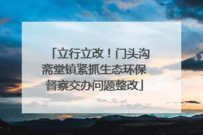 立行立改！门头沟斋堂镇紧抓生态环保督察交办问题整改