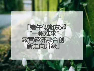 端午假期京郊“一帐难求” 露营经济融合创新走向升级