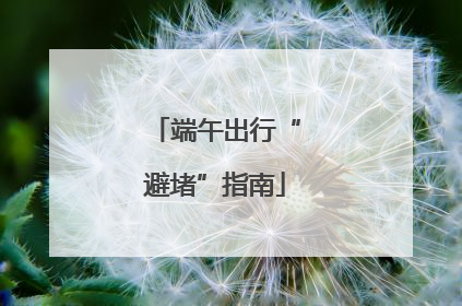 端午出行“避堵”指南