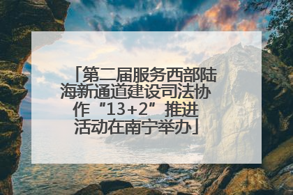 第二届服务西部陆海新通道建设司法协作“13+2”推进活动在南宁举办