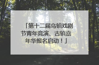 第十二届乌镇戏剧节青年竞演、古镇嘉年华报名启动！
