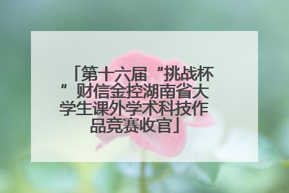 第十六届“挑战杯”财信金控湖南省大学生课外学术科技作品竞赛收官