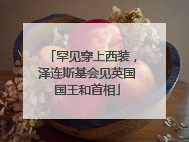 罕见穿上西装，泽连斯基会见英国国王和首相