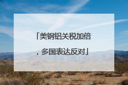 美钢铝关税加倍，多国表达反对
