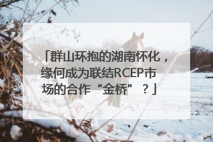 群山环抱的湖南怀化，缘何成为联结RCEP市场的合作“金桥”？