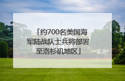 约700名美国海军陆战队士兵将部署至洛杉矶地区