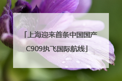 上海迎来首条中国国产C909执飞国际航线