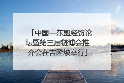 中国—东盟经贸论坛暨第三届链博会推介会在吉隆坡举行