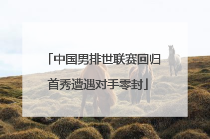 中国男排世联赛回归首秀遭遇对手零封