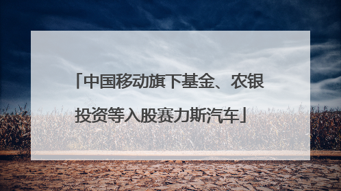 中国移动旗下基金、农银投资等入股赛力斯汽车