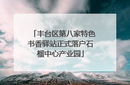 丰台区第八家特色书香驿站正式落户石榴中心产业园