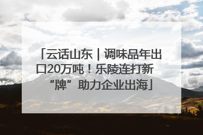云话山东｜调味品年出口20万吨！乐陵连打新“牌”助力企业出海