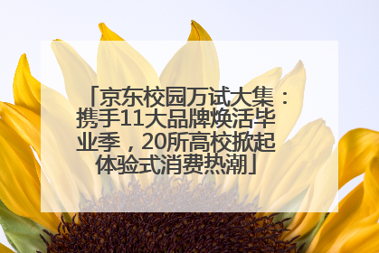 京东校园万试大集：携手11大品牌焕活毕业季，20所高校掀起体验式消费热潮
