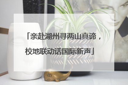 亲赴湖州寻两山真谛，校地联动话国际新声