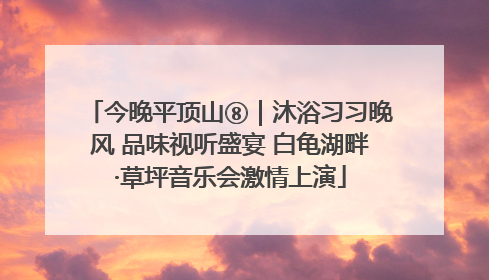 今晚平顶山⑧｜沐浴习习晚风 品味视听盛宴 白龟湖畔·草坪音乐会激情上演