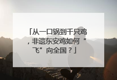 从一口锅到千只鸡，非遗东安鸡如何“飞”向全国？