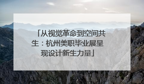 从视觉革命到空间共生：杭州美职毕业展呈现设计新生力量