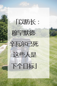 以防长：穆罕默德·辛瓦尔已死 这些人是下个目标