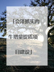 会泽抓实肉牛增量提质项目建设