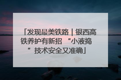 发现最美铁路｜银西高铁养护有新招 “小液捣”技术安全又准确