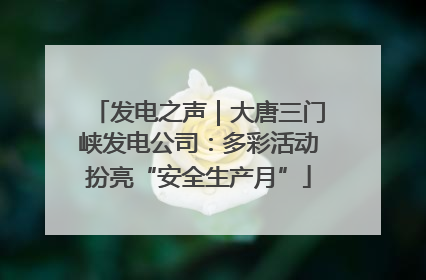 发电之声｜大唐三门峡发电公司：多彩活动扮亮“安全生产月”