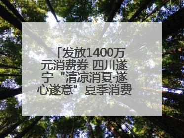 发放1400万元消费券 四川遂宁“清凉消夏·遂心遂意”夏季消费季活动启动